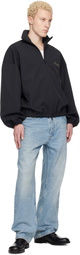 Fear of God ESSENTIALS Black Signature Full Zip Track Jacket