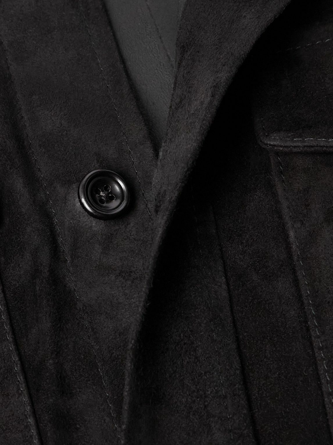 Ralph Lauren Purple label - Barron Suede Overshirt - Black