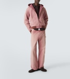 Auralee Cropped cotton hoodie