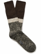 Paul Smith - Arnaud Colour-Block Ribbed Cotton-Blend Socks