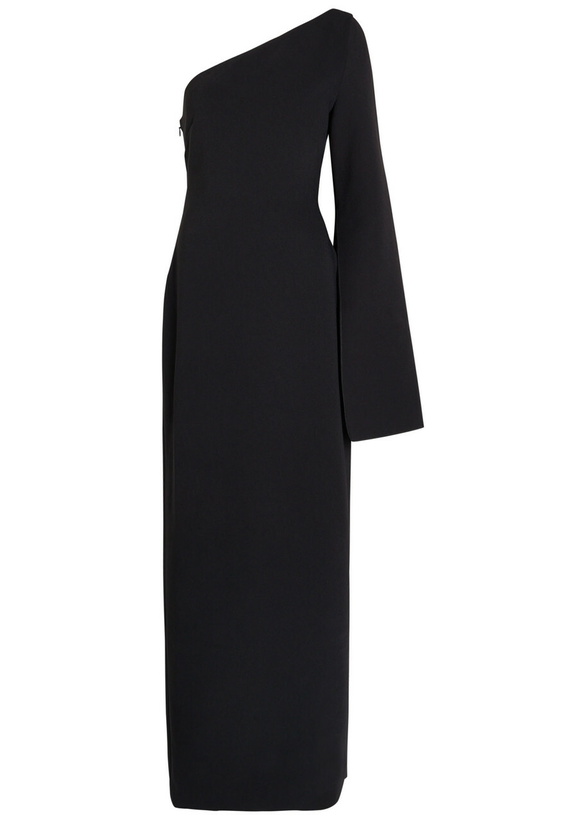 Photo: Solace London Alina One-shoulder Crepe Maxi Dress Black