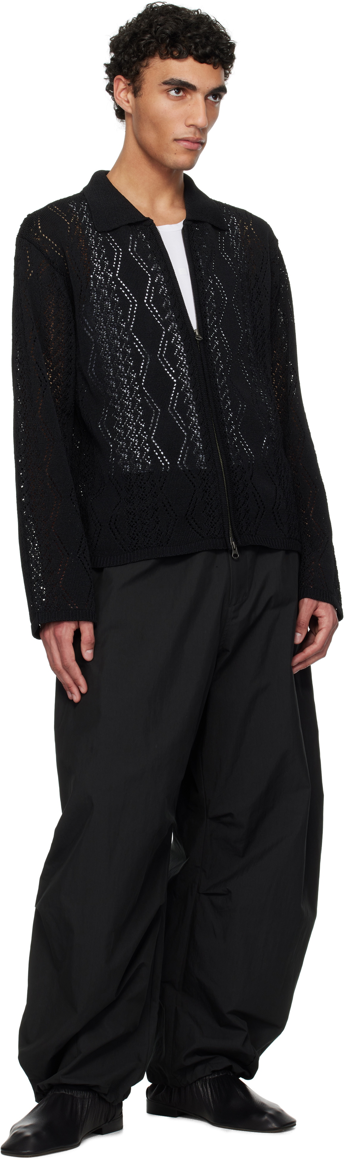 トップス 25ss AMOMENTO CROCHET ZIP-UP CARDIGAN AMOMENTO Crocheted Zip-Up Cardigan for Men | MR PORTER