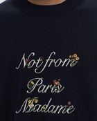 Drôle De Monsieur La Sweat Slogan Fleurs Blue - Mens - Pullovers