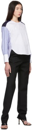 Partow Blue & White Ellis Top