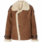 Meotine Women's Zoe Shearling Jacket in Brown/Cream