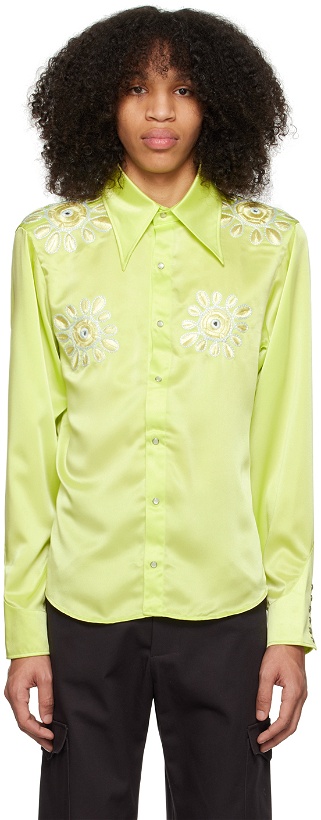 Photo: BLUEMARBLE Green Embroidered Shirt