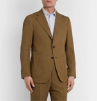 Caruso - Butterfly Slim-Fit Cotton, Linen and Silk-Blend Suit Jacket - Neutrals