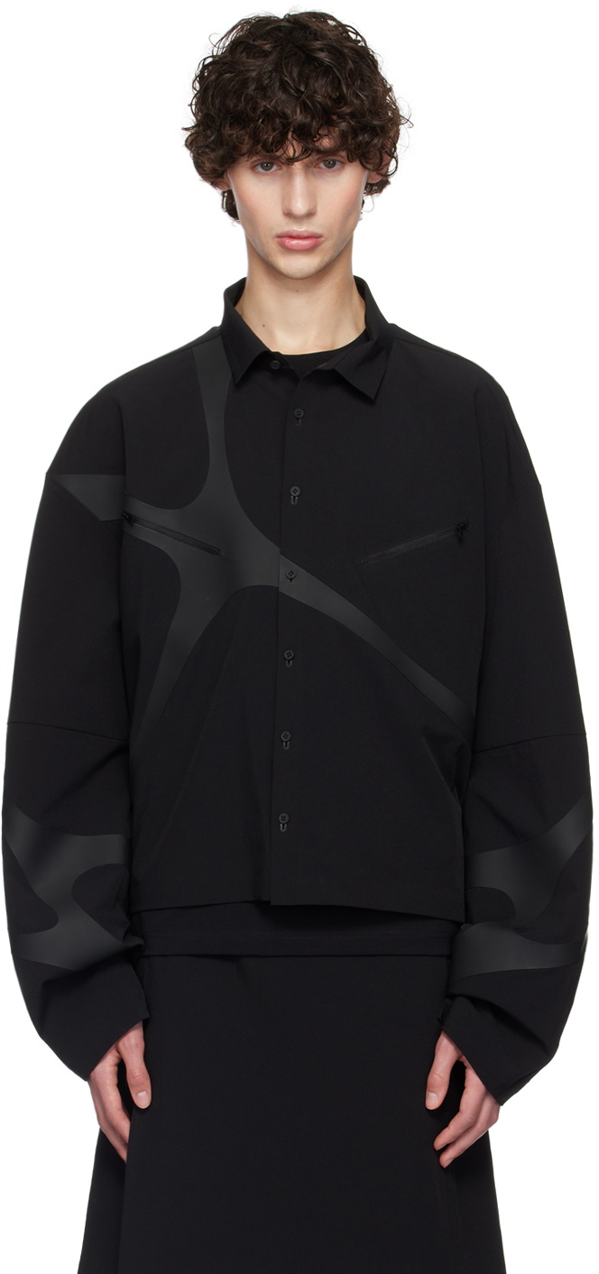 HELIOT EMIL Black Insterno Shirt Heliot Emil
