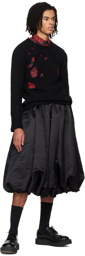 Black Comme des Garçons Black Gathered Skirt