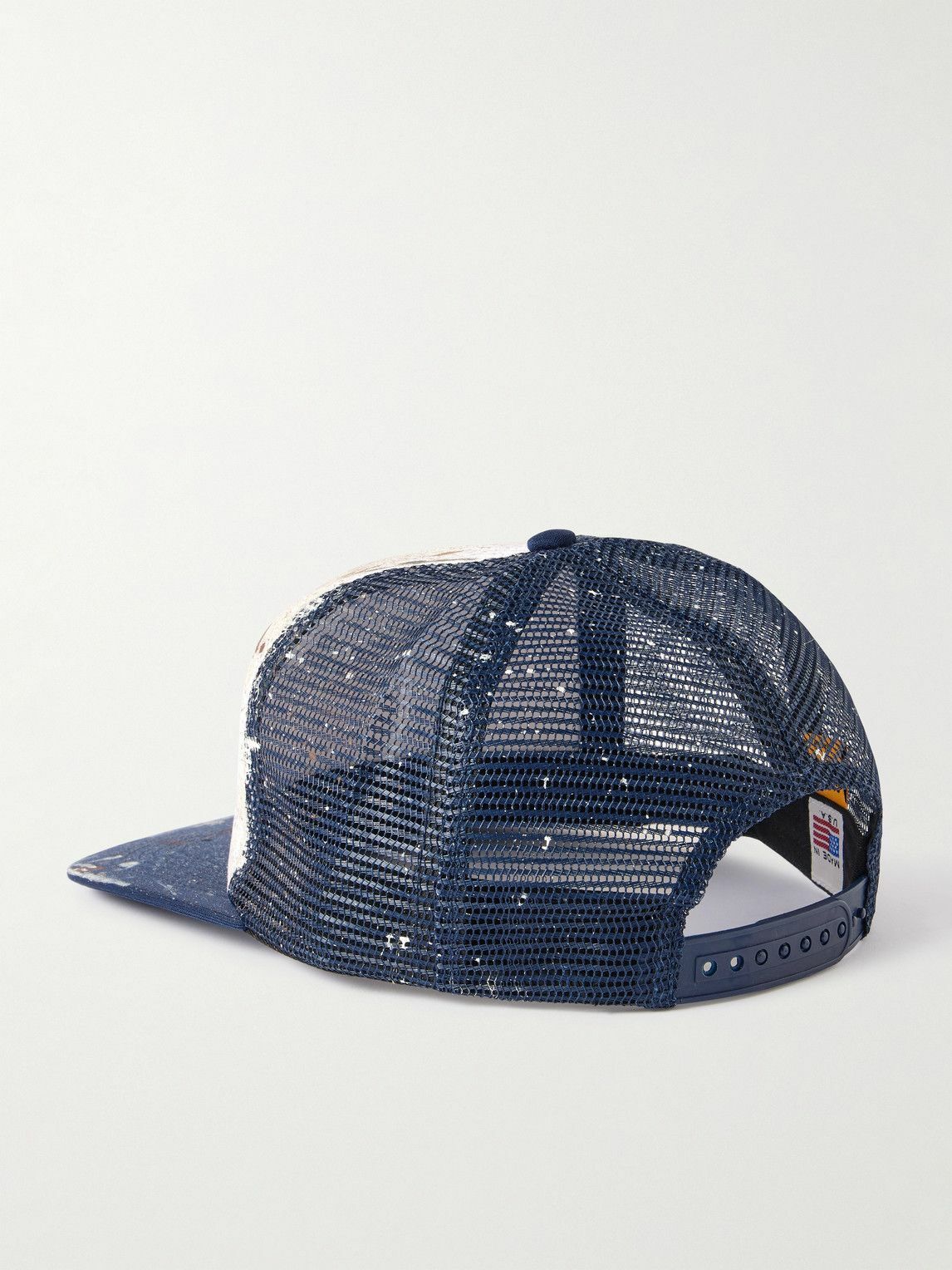 Gallery Dept. - Alex Paint-Splattered Logo-Print Canvas and Mesh Trucker Cap