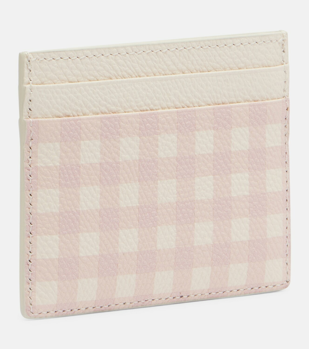 Valentino Garavani VLogo checked leather card holder
