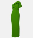 Safiyaa One-shoulder crêpe gown