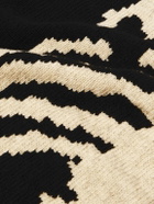KAPITAL - Oversized Intarsia Wool Sweater - Black