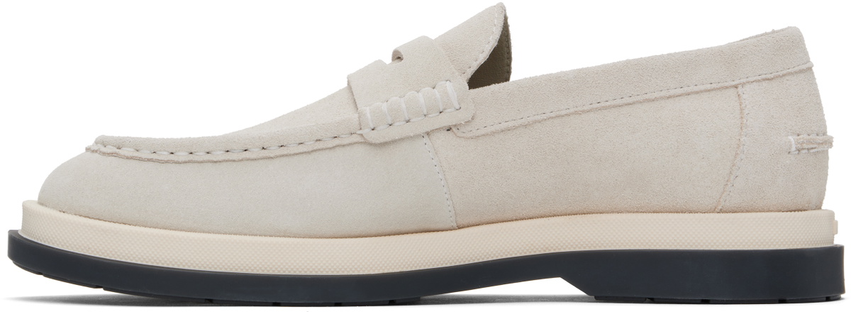 Hugo Off-White Suede Loafers