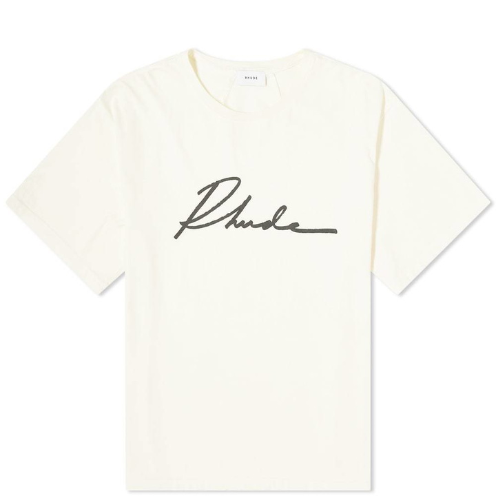 Photo: Rhude Script Logo Tee