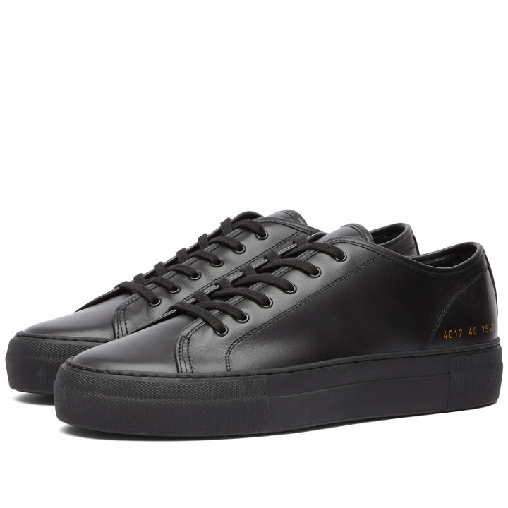 Photo: Woman by Common Projects Women's Super Tournament Low Trainers Sneakers in Black