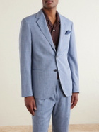 Mr P. - Wool, Silk and Linen-Blend Suit Jacket - Blue