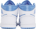 Nike Jordan White & Blue Air Jordan 1 Mid SE Sneakers