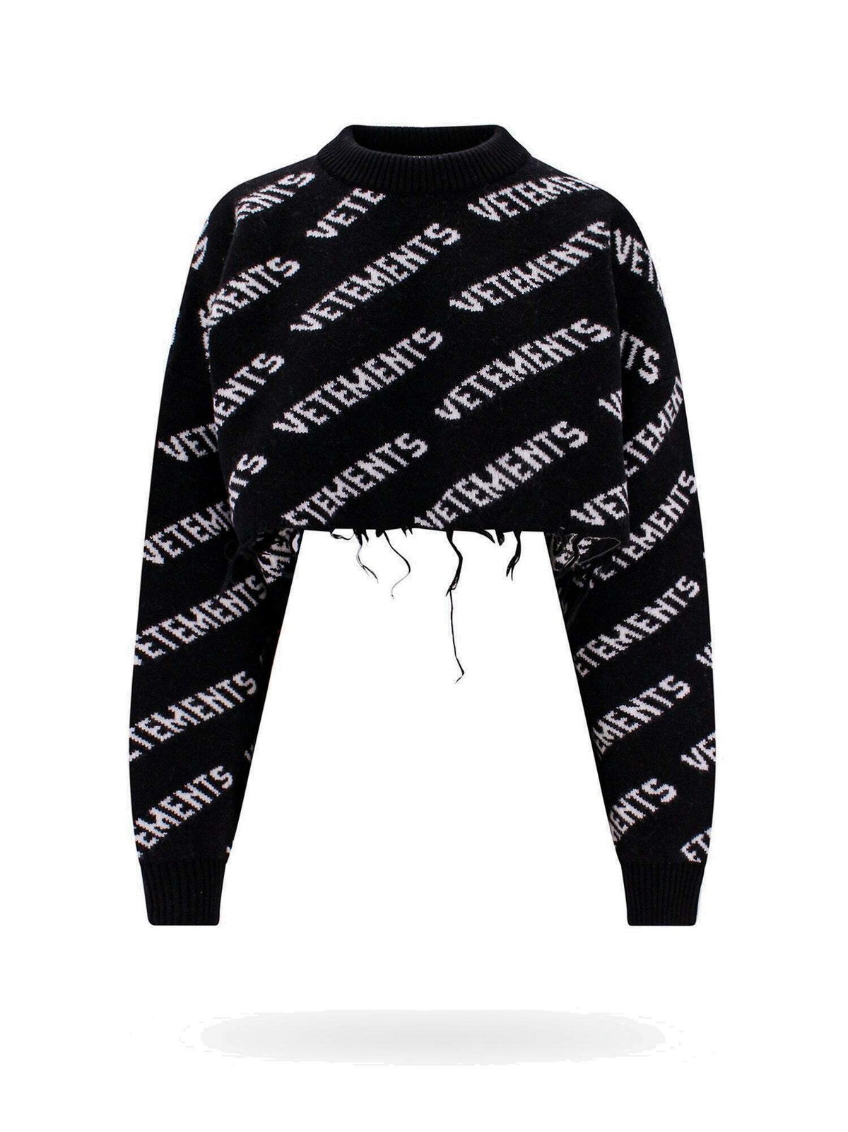 VETEMENTS Black Knit Monogram Sweater Vetements