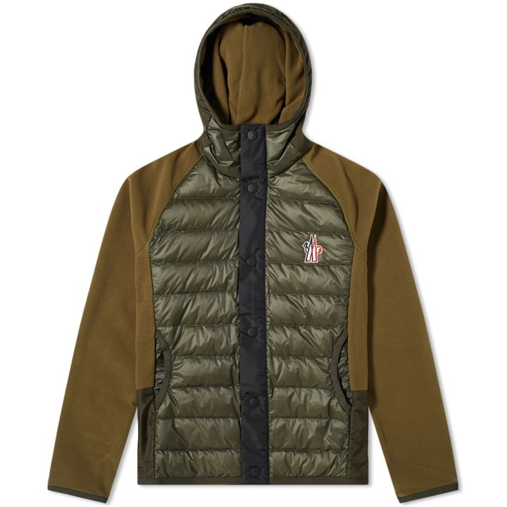 Photo: Moncler Grenoble Men's Down Knitted Jacket in Military Green