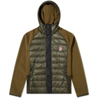 Moncler Grenoble Men's Down Knitted Jacket in Military Green