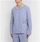 Sunspel - Striped Cotton-Poplin Pyjama Shirt - Blue