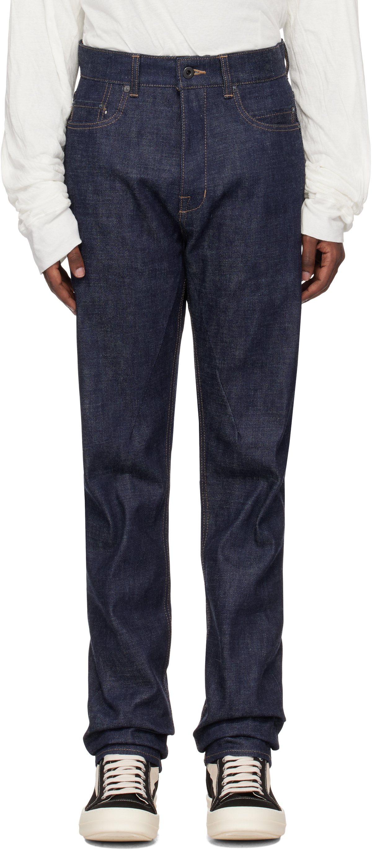 パンツ RICK OWENS DETROIT CUT STRETCH DENIM Rick Owens DRKSHDW Indigo Porterville Detroit Cut Jeans Rick Owens