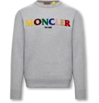 Moncler Genius - Logo-Appliquéd Mélange Cotton-Jersey Sweatshirt - Gray