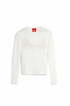 Diesel Top with devoré lace effect - T-Shirts Womens in White