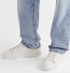 Loewe - Smooth and Full-Grain Leather Sneakers - White