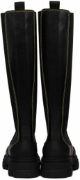 GANNI Black Cleated High Chelsea Boots