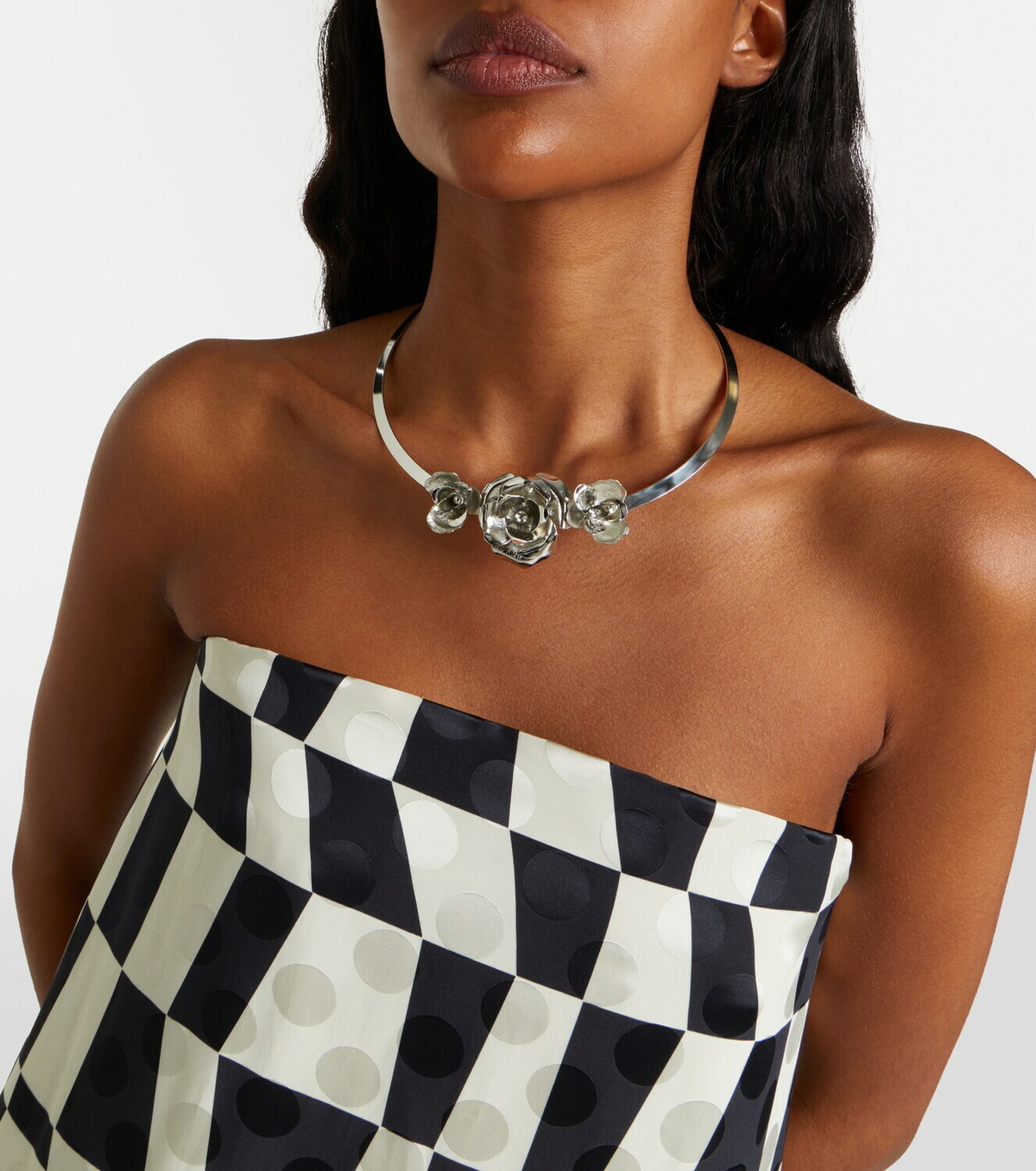 Jennifer Behr Rosalba floral-appliqué necklace