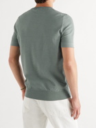 Brioni - Slim-Fit Jacquard-Knit Sea Island Cotton T-Shirt - Green