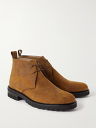 Manolo Blahnik - Poleis Waxed-Suede Chukka Boots - Brown