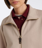 'S Max Mara Cotton-blend zip-up sweatshirt