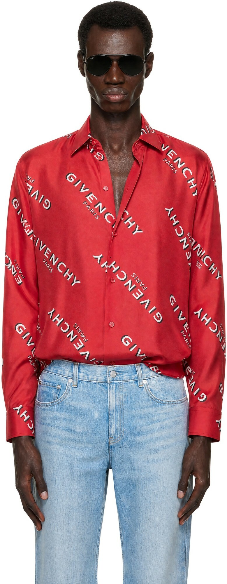Givenchy Red Classic Fit Shirt