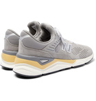 New Balance - X90 Mesh-Trimmed Suede Sneakers - Men - Gray