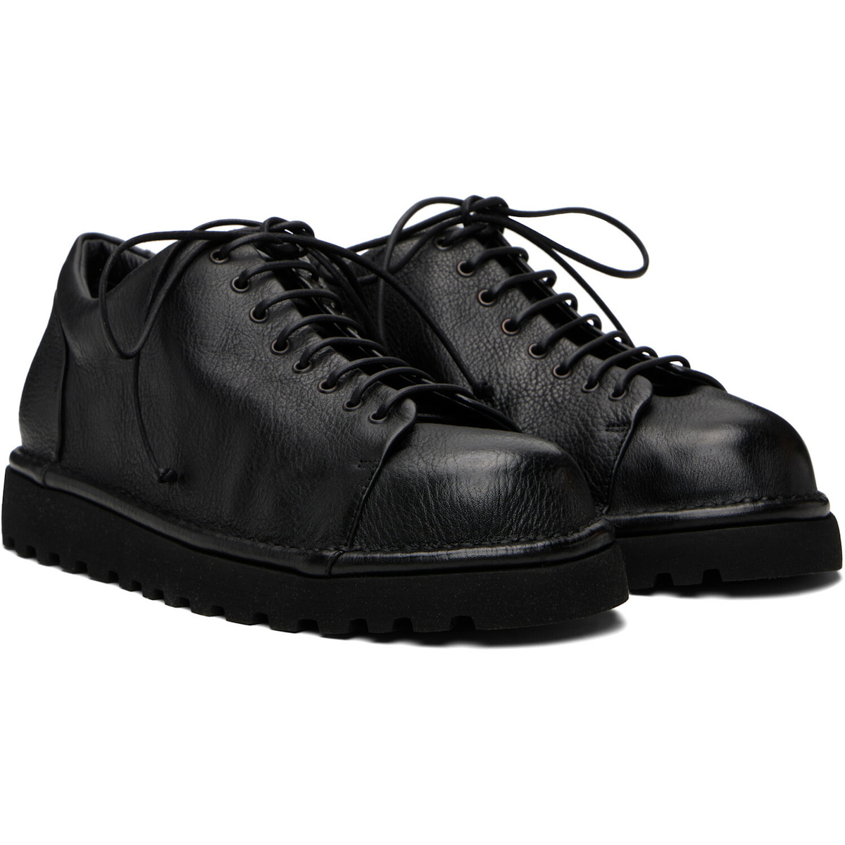 Marsèll Gomme Black Pallottola Pomice Leather Derbys