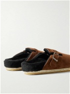 Yuketen - Sal-1 Shearling-Lined Suede Sandals - Brown