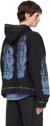 Who Decides War Black Flame Glass Hoodie