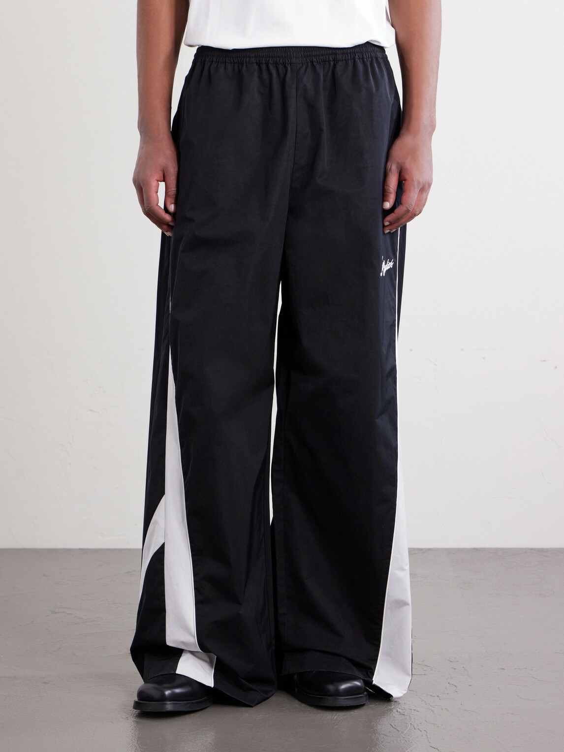 Acne Studios - Wide-Leg Cotton-Blend Sweatpants - Black