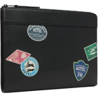 Paul Smith Black 'Hotel Stickers' Document Case