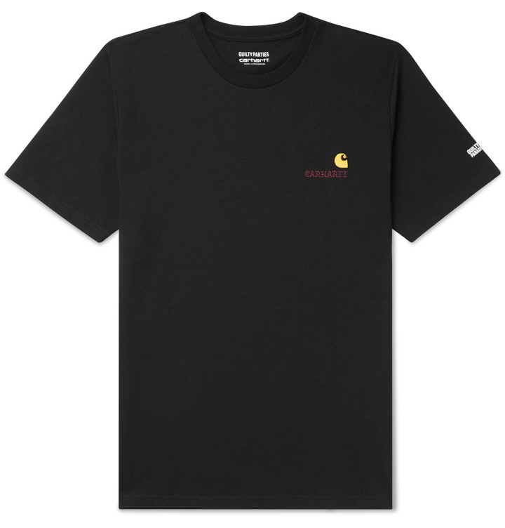Photo: Carhartt WIP - Wacko Maria Logo-Embroidered Cotton-Jersey T-Shirt - Black