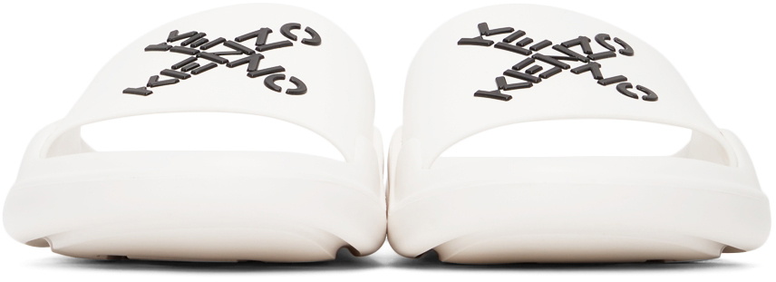 Kenzo White Sport Pool Slides