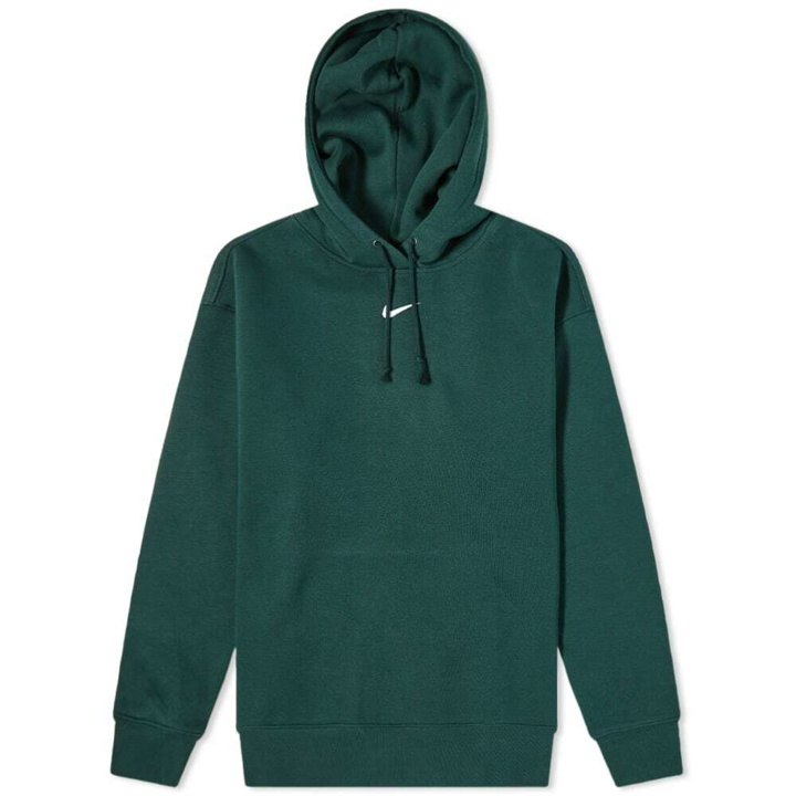 Photo: Nike Women's Essential Popover Hoody in Pro Green/White