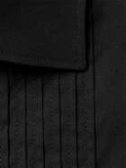 Favourbrook - Cutaway-Collar Bib-Front Double-Cuff Cotton-Poplin Shirt - Black