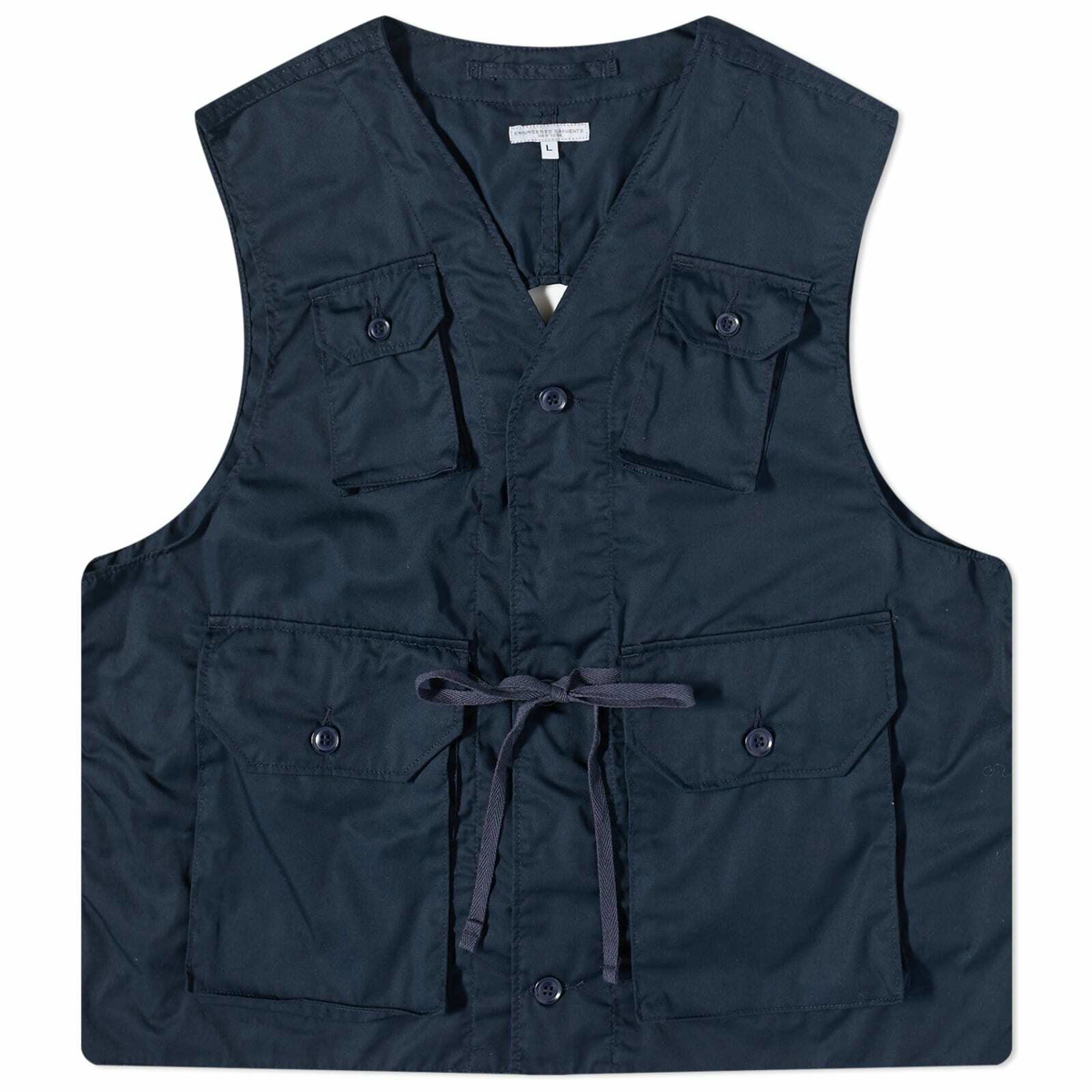 Engineered Garments Men's C-1 Vest in Dark Navy Feather Twill ...