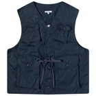 Engineered Garments Men's C-1 Vest in Dark Navy Feather Twill