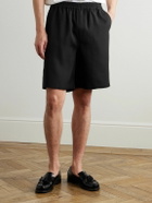 FRAME - Wide-Leg Wool-Twill Shorts - Black