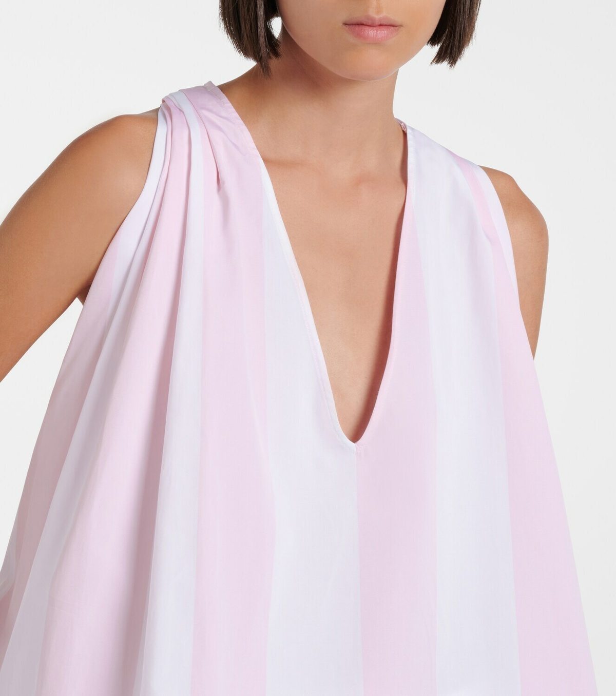 Jacquemus Norma striped cotton poplin top
